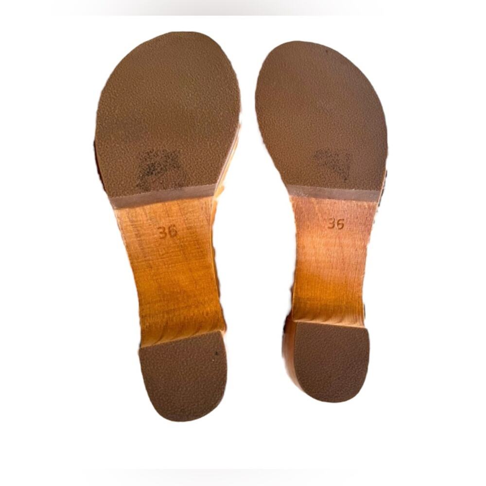 SEZANE Isabelle Green Suede Clogs Sandals 36 6 - Picture 7 of 12